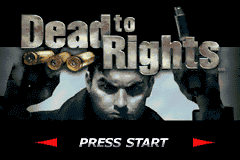 Dead to Rights Title Screen